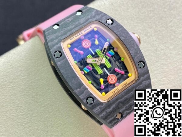 3 33 215149d6 b3d8 449c 903f 5c29149f6654 Richard Mille RM-07 Bon Bon 1:1 Meilleure édition RM Factory Bracelet rose