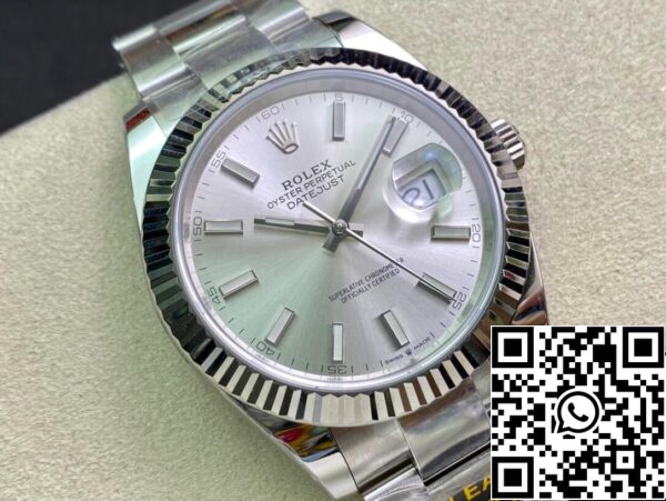 3 34 753b9940 7907 41d5 a6ff 2081cedcd5ac Rolex Datejust M126334-0003 41mm Oyster Strap Schone Fabriek Witte Wijzerplaat