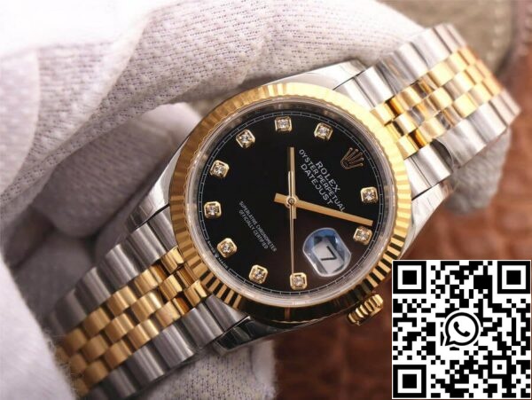 3 34 c2b9bea4 f983 4776 aa70 e6ac66dc8c27 Rolex Datejust M126233-0021 1:1 Най-добро издание EW Фабрика жълто злато черен циферблат