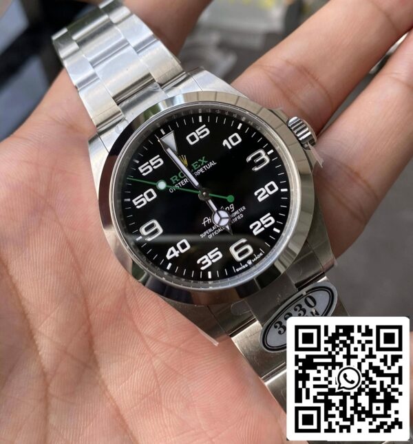 3 37 db0572cb ef14 4cd5 bc3d ca8c785d6adc 1 мащабиран Rolex Air King M126900-0001 1: 1 Най-добро издание Чиста фабрика Черен циферблат