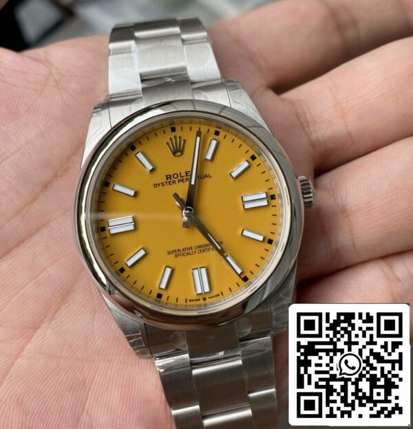 3 39 181fe970 0262 4ea3 91bd e4e8c8f26260 skaleret Rolex Oyster Perpetual 41MM M124300-0004 1:1 Best Edition VS Factory Yellow Dial