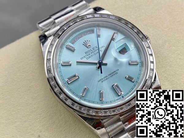 3 4 Rolex Day Date M228396TBR-0002 1:1 Best Edition GM Factory Ice Blue Dial