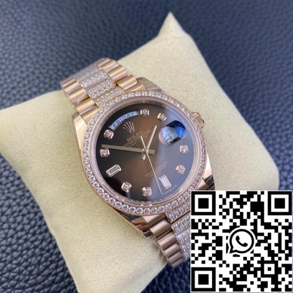 3 41 Rolex Day Date M128345rbr-0041 1:1 Beste Editie EW Fabriek Bruine Wijzerplaat