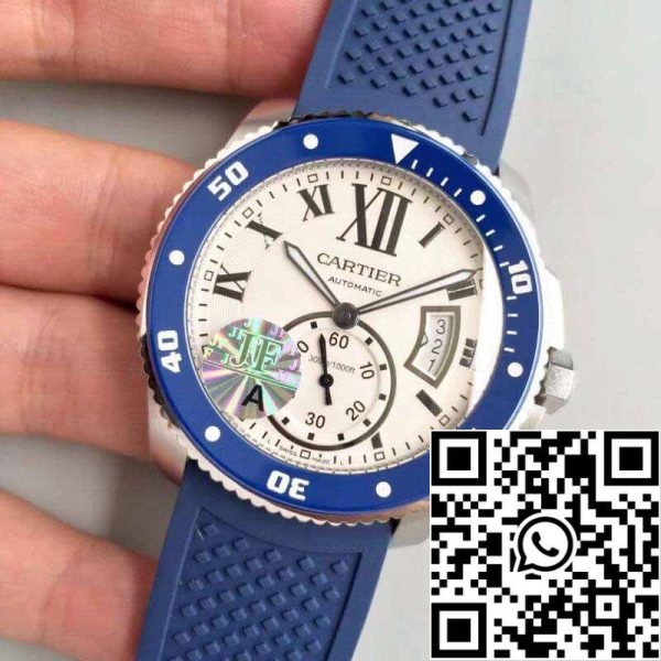 3 423 Калибър De Cartier Diver WSCA0011 JF Фабрика 1:1 Най-добро издание Швейцарска ETA2836-2 Бял циферблат