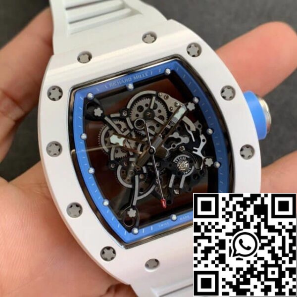 3 42 cef12f3a 22f3 4adb ad17 cdad75625696 Richard Mille RM055 1:1 Best Edition KV Factory V2 Белый ремешок