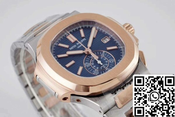 3 44 4df30425 7b59 42c3 b932 8cde75a2351c Patek Philippe Nautilus 5980/1AR-001 1:1 Best Edition 3K Factory V2 Kék számlap