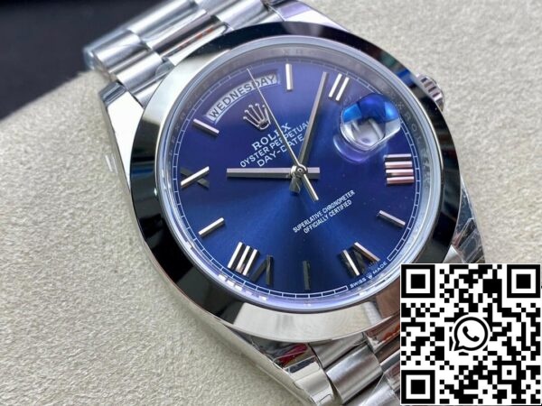 3 44 601cf3c6 6358 475b be2e 270cc9c86bf2 Rolex Day Date M228206-0015 1:1 Best Edition EW Factory Esfera azul