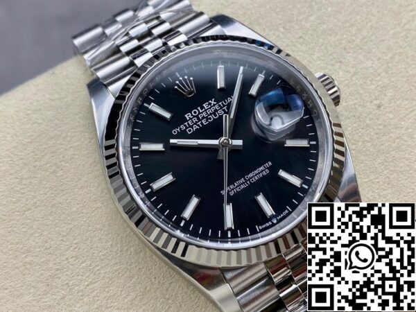 3 45 Rolex Datejust M126234-0015 36MM 1:1 Best Edition Tiszta gyári fekete számlap