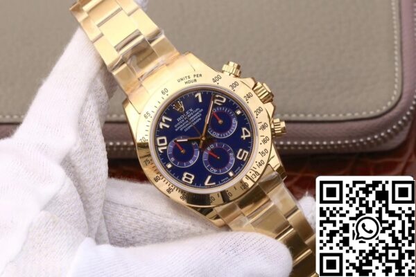 3 46 ddc01776 ea21 4fa3 841d 83489b6f3488 Rolex Daytona Cosmograph 116528 1:1 Best Edition JH Factory Oro Giallo Quadrante Blu