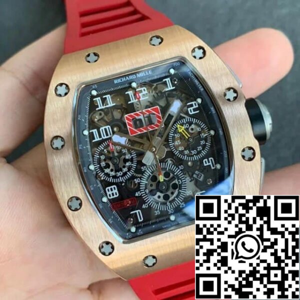 3 47 3 47 a79bd6fd 3cfc 4560 a346 0328bf82a03b ريتشارد ميل RM011 1:1 Best Edition KV Factory Rose Gold Gold Strap Red Strap