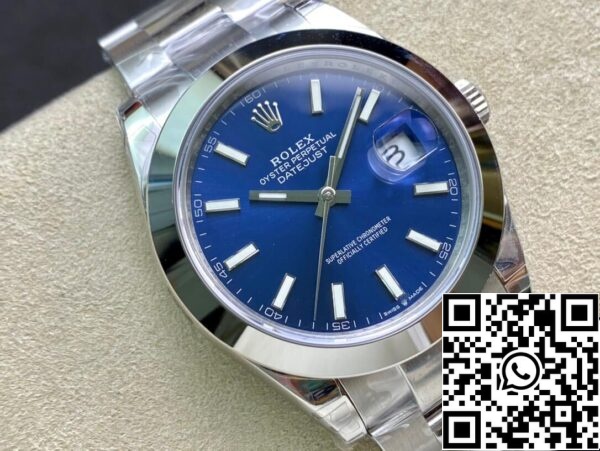 3 48 Rolex Datejust M126300-0001 1:1 Gladko platišče VS Factory Blue Dial