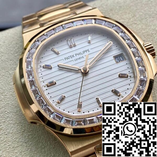 3 4 3db692d6 2911 4c5f a142 8c454edcde9a Patek Philippe Nautilus 1:1 Best Edition PPF Factory Rose Gold timanttien avulla