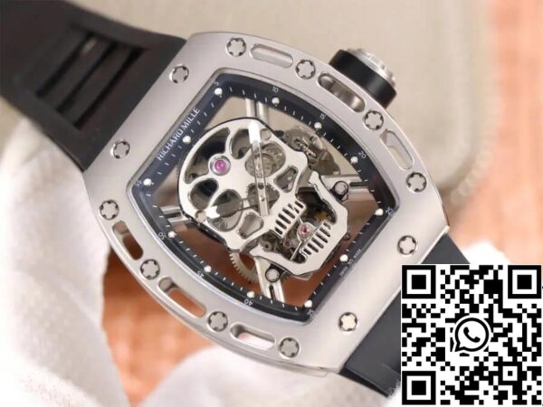 3 4 48919d3b c2f3 402d 99e3 06b8d5a2cacd Richard Mille RM52-01 Tourbillon 1:1 Meilleure édition JB Factory Cadran tête de mort