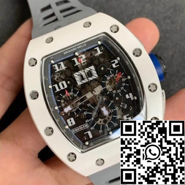 3 50 507c4da0 0b9b 4ff4 8078 040a4bcc6ff1 Richard Mille RM-011 1:1 Best Edition KV Factory White Ceramic Case