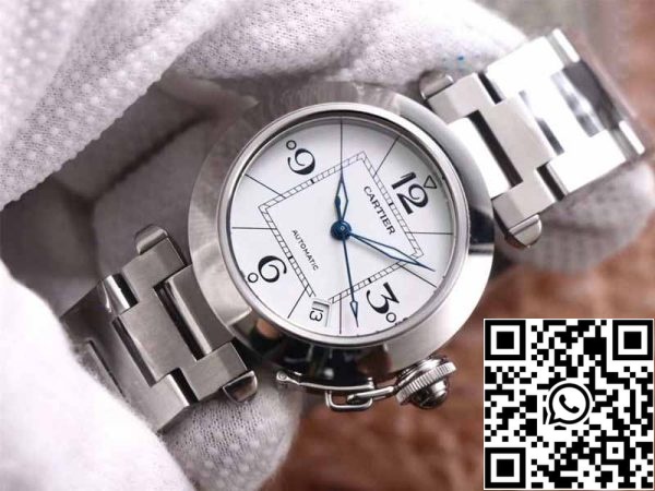 3 50 b2ad22e6 d858 44d5 8263 04b9ea6483f7 Cartier Pasha W31074M7 1:1 Best Edition V9 Factory White Dial Swiss Cal.049