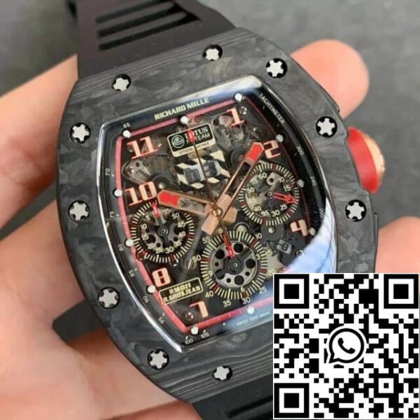 3 51 fd5f206a 3633 4448 b48e 9767429fdc35 Richard Mille RM-011 1:1 Best Edition KV Factory V2 kovácsolt karbon fekete szíj