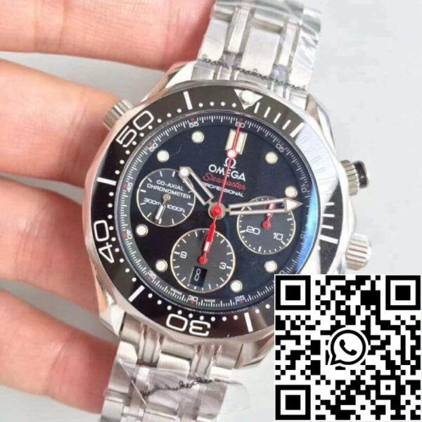 3 526 Omega Seamaster Diver 300M Cronógrafo 212.30.44.50.01.001 Relojes Mecánicos 1:1 Mejor Edición Suizo ETA7753 Esfera Negra