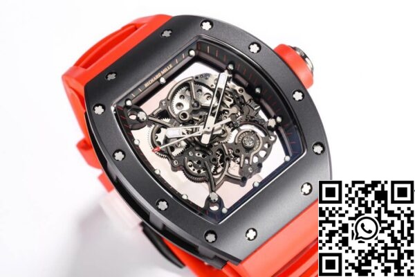 3 52 ef0368f0 6e68 4f03 b94a 0a8c60f42bab Richard Mille RM-055 1:1 Best Edition BBR Factory Ceramic Case Red Strap