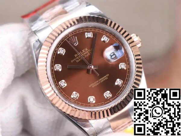 3 53 Rolex Datejust M126331-0003 41MM 1:1 Beste Editie TW Fabriek Chocolade Wijzerplaat