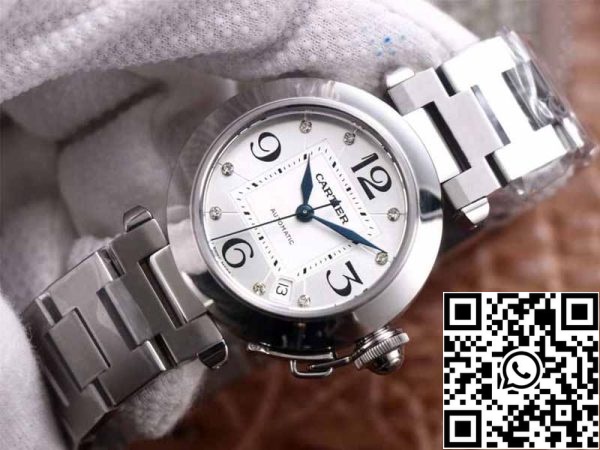 3 53 95f76695 6dc0 4db0 90aa bef9abf30e52 Cartier Pasha W31073M7 1:1 Best Edition V9 Factory Silver Dial Swiss Cal.049