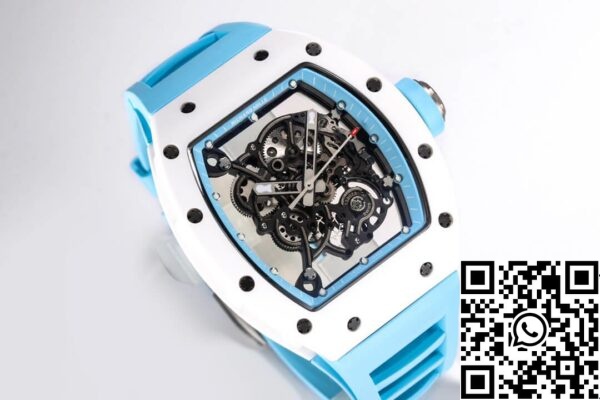 3 53 c7062277 f3e9 4ddb 8000 2c6fff0ddf51 Richard Mille RM-055 1:1 Best Edition Caja de cerámica de fábrica BBR Correa azul