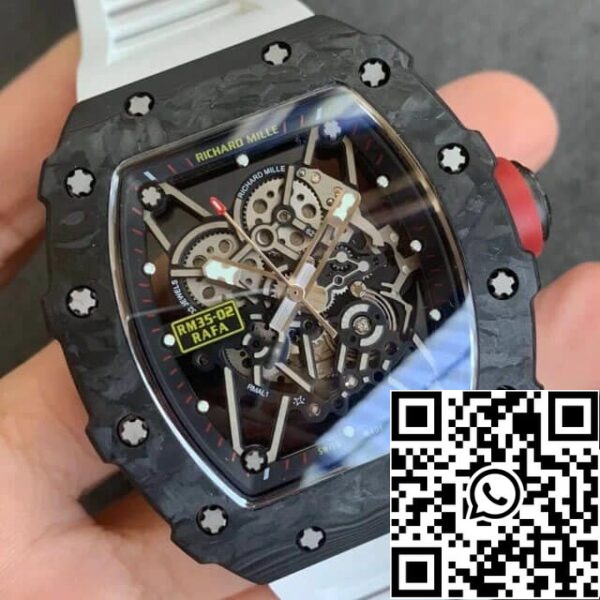 3 54 85155959 8a2a 483a b29c feee0f5fe46b Richard Mille RM35-02 1:1 Best Edition KV Factory V3 Fibra de carbono Bracelete branca