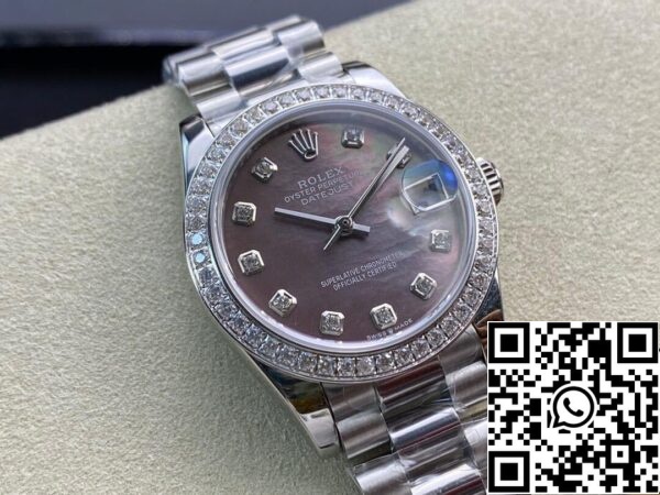 3 54 e2acf5ce fe2f 4fb7 9e25 009c0b92cea5 Rolex Datejust M178384-0019 31MM 1:1 Best Edition EW Factory Diamond-set Bezel