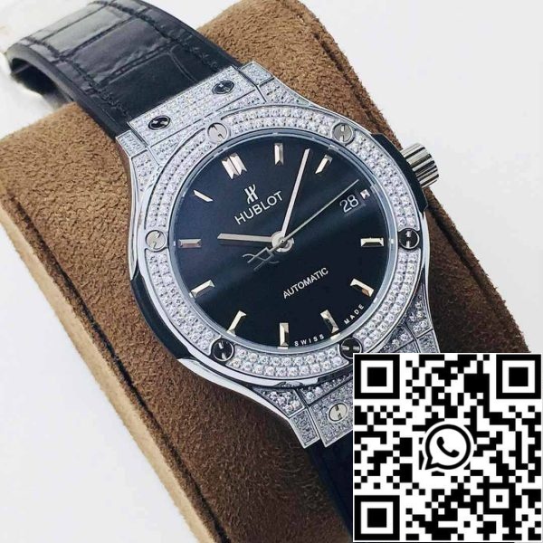 3 55 38252a4d a44b 4cc9 a288 c377ebe839ad Hublot Classic Fusion 38MM 1:1 Best Edition HB Factory Fekete számlap fekete