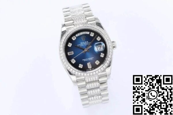 3 56 d9802b93 dddf 47d6 ac83 200b5ed560a8 Rolex Day Date M128349RBR-0016 1:1 Best Edition EW Factory kék számlap