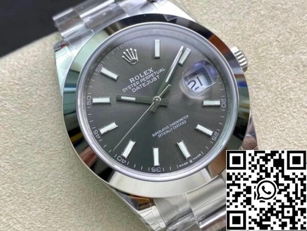 3 57 Rolex Datejust M126300-0007 41MM 1:1 Best Edition VS Factory Grå urtavla