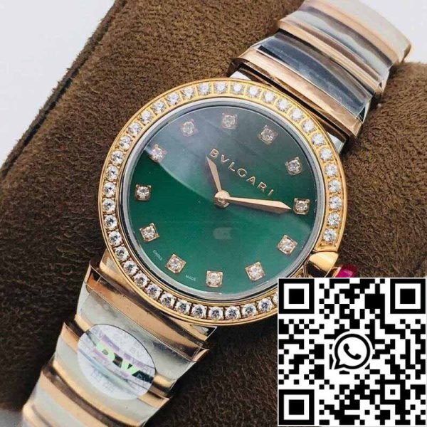 3 58 0201af15 9097 4c3c 8fa7 2ccfb75b2879 Bvlgari LVCEA 1:1 Best Edition BV Factory Diamond-set Green Dial