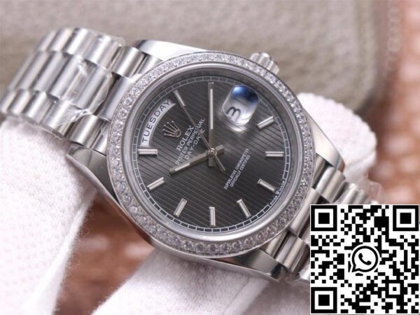 3 58 63a2d8cd ecfc 449e 97b8 83e2c22c765e Rolex Day Date M228349RBR-0008 1:1 Best Edition EW Factory mostrador cinzento