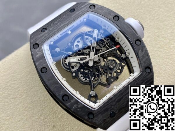 3 58 b48174ad 95d1 4d52 800c f86f88126928 Richard Mille RM-055 1:1 Best Edition BBR Factory fehér szíjjal