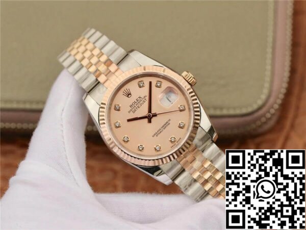 3 59 20f2fa8c 950c 4afc 8291 39268fa507fe Rolex Datejust 116231 36MM 1:1 Лучшее издание GM завод алмазов розовый циферблат