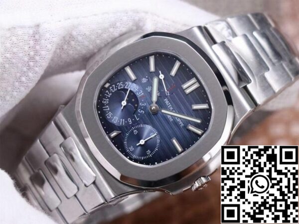 3 5 5e768a3d 40d8 48ac b085 3bd104dade84 Patek Philippe Nautilus 5712/1A-001 1:1 Mejor Edición PF Fábrica Esfera Azul Correa de Acero Movimiento Suizo