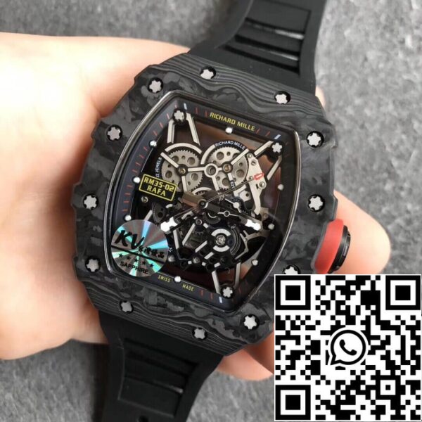 3 5 ab5077fb ae33 4583 baca b59faff44148 Richard Mille RM35-02 1:1 Best Edition KV Factory V3 Черный ремешок