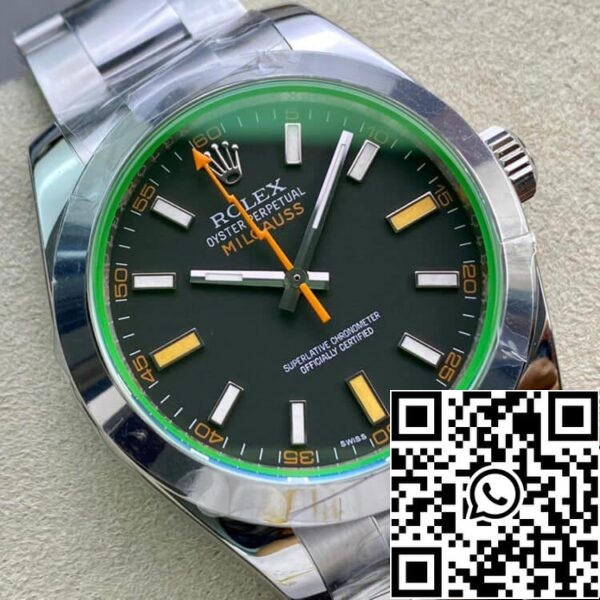 3 5 b33bfacd 04cb 4254 b528 5c8ad527caf1 Rolex Milgauss 116400GV AR Фабрика 1:1 Най-добро издание швейцарска ETA3131 черен циферблат