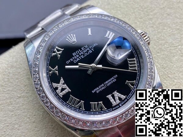 3 5 e64dd92a 09e7 4056 979e bc3d613603d6 Rolex Datejust 36MM 1:1 Best Edition EW Factory Svart urtavla