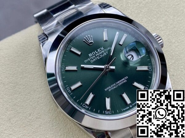 3 6 Rolex Datejust M126300-0019 41MM 1:1 Най-добро издание VS Фабрика зелен циферблат