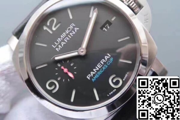 3 619 Panerai Luminor Marina 1950 PAM727 ZF Factory 1:1 Best Edition svájci ETA P9010 fekete bőrszíj