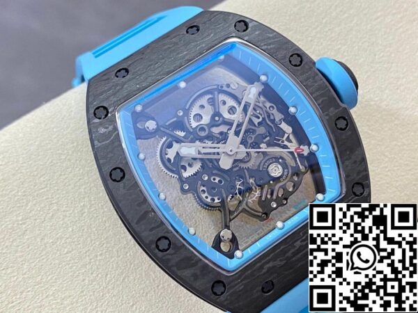 3 61 b0f919ff 9b32 476c a1d5 72512afb8dc1 Richard Mille RM-055 1:1 Mejor edición BBR Factory Correa azul