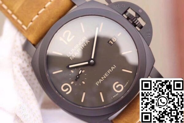 3 624 Panerai Luminor PAM386 VS Factory 1:1 Best Edition Swiss ETA P9000 Superlumed Szara tarcza i wskazówki