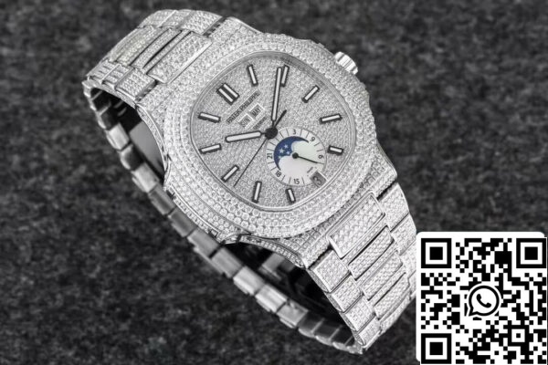 3 62 3 0997D012 12D0 48C 48CC B803 D592B6A6C5C5A1 Patek Philippe Nautilus 5726/1A-014 1:1 Best Edition R8 Factory Gypsophila Diamond Dial