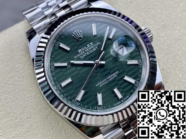 3 62 ce57b816 db9c 49fc a90d 8390147e2575 Rolex Datejust 41 Mint Green Dial Automatic herrklocka 126334-0030 Best 1:1 Edition CF