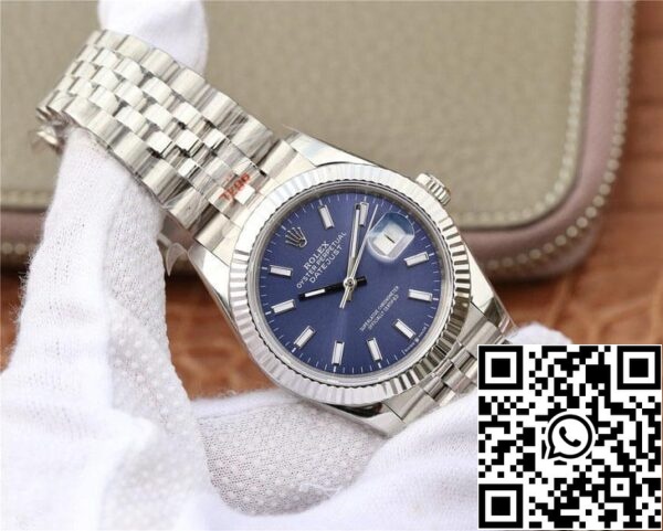 3 62 e8465985 e19b 4a0d 9ecb 49a7f6dd8fbb Rolex Datejust M126234-0017 1:1 Best Edition GM gyári kék számlapja