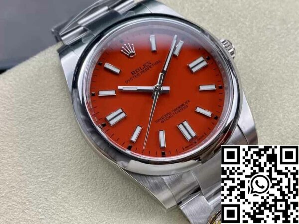 3 63 3c29f818 a062 46db 8c56 c246f4a29e84 Rolex Oyster Perpetual M124300-0007 41MM 1:1 Best Edition чистый завод коралловый красный циферблат