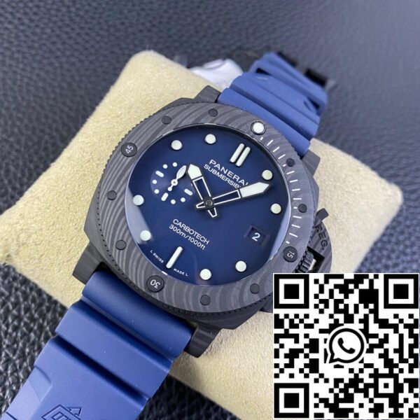 3 64 Panerai Submersible PAM01232 1:1 Best Edition VS Fabriek Blauwe Wijzerplaat