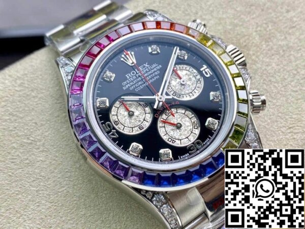 3 65 04594dab 01f2 4715 bd54 ba80c199d9af Rolex Daytona Cosmograph 116599 RBOW 1:1 Best Edition JH Factory Quadrante nero