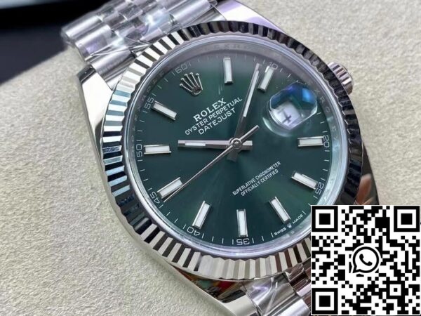 3 66 cc088a10 1db7 49fb 8536 f659c30bda7c Rolex Datejust M126334-0027 41mm Jubilee hihna Clean Factory Mint Green Dial