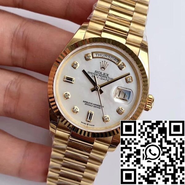 3 67 Rolex Day Date M128238 1:1 Best Edition EW gyári gyémánt skála svájci ETA3255